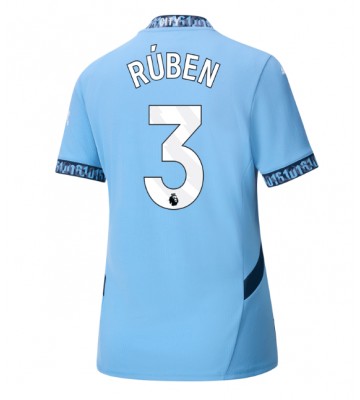 Manchester City Ruben Dias #3 Replika Hjemmebanetrøje Dame 2024-25 Kortærmet